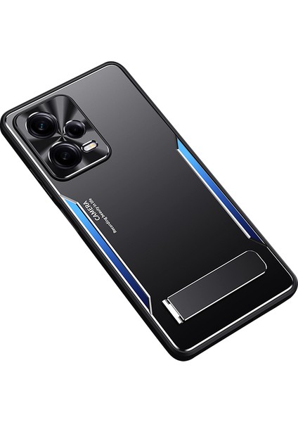 Xiaomi Redmi Için Note 12 Pro+ 5g Tpu+ Alüminyum Alaşım Kickstand Kasa Şok Geçirmez Telefon Kapağı-Mavi (Yurt Dışından)