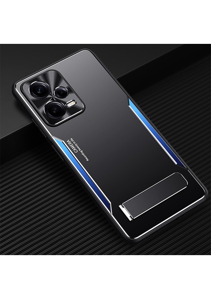 Xiaomi Redmi Için Note 12 Pro+ 5g Tpu+ Alüminyum Alaşım Kickstand Kasa Şok Geçirmez Telefon Kapağı-Mavi (Yurt Dışından)