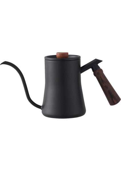Cezve Süt Köpürtme Sürahi Sürahi Gooseneck Su Isıtıcısı Bacalı Paslanmaz Çelik Kahve Çay Süt Tenceresi Su Isıtıcısı 600 ml Siyah (Yurt Dışından)