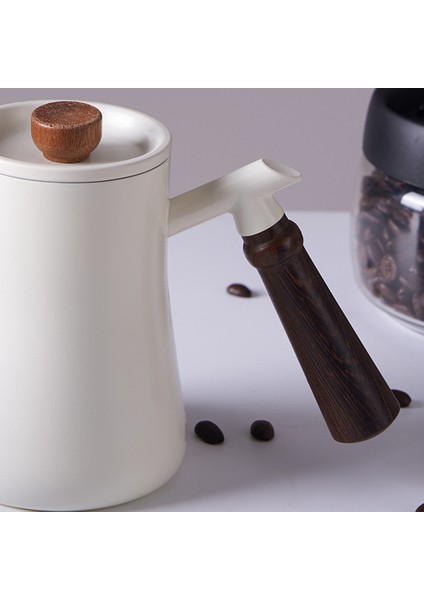 Cezve Süt Köpürtme Sürahi Sürahi Gooseneck Su Isıtıcısı Bacalı Paslanmaz Çelik Kahve Çay Süt Tenceresi Su Isıtıcısı 600 ml Siyah (Yurt Dışından)