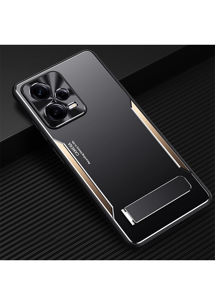 Xiaomi Redmi Için Note 12 Pro+ 5g Tpu+ Alüminyum Alaşım Kickstand Kasa Şok Geçirmez Telefon Kapağı-Altın (Yurt Dışından) fiyatları