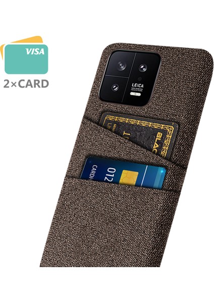 Xiaomi 13 5g Kumaş Doku Için Çift Kart Yuvaları Pc Kılıfı Anti-Çizelge Telefon Koruyucu Kapak-Kahverengi (Yurt Dışından) fiyatları