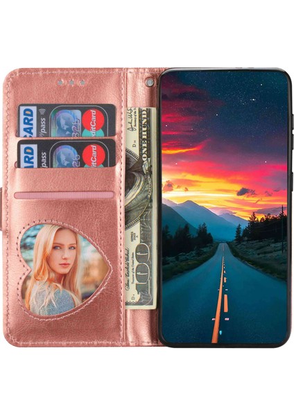 Xiaomi Için 13 Glitter Işıltılı Flip Folio Pu Pu Deri Telefon Kılıfı Zipper Cep Manyetik Cüzdan Stand Kapağı Strap Ile-Gül Altın (Yurt Dışından) fiyatları