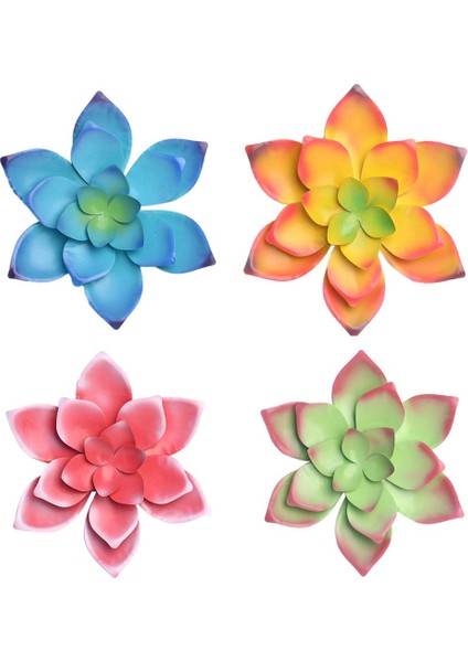 4 Parça Çiftlik Evi Metal Etli Duvar Dekoru 10.6 Inç Demir Çiçek Duvar Sanatı Oturma Odası, Banyo, Yatak Odası Için (Yurt Dışından) modelleri