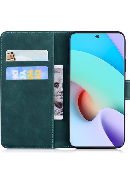 Xiaomi Redmi Için Note 12 Pro+ 5g Pu Deri Cüzdan Kılıfı Kaplan Deseni Baskılı Stand Flip Telefon Kapağı-Yeşil (Yurt Dışından)