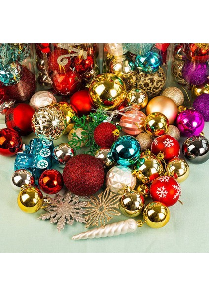 33-38 Adet Noel Partisi Dekorasyon Aksesuarları Kolye Çanta Topu Oturma Odası Duvar Odası Tavan Ev Dekorasyon (Yurt Dışından)