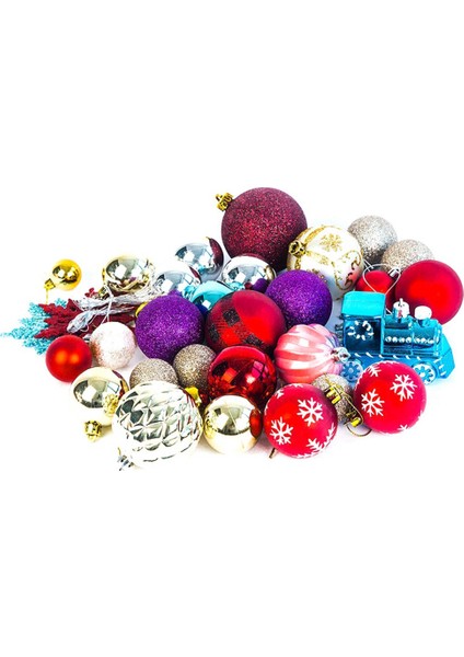 33-38 Adet Noel Partisi Dekorasyon Aksesuarları Kolye Çanta Topu Oturma Odası Duvar Odası Tavan Ev Dekorasyon (Yurt Dışından) fiyatları