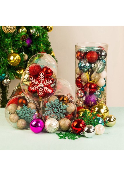 33-38 Adet Noel Partisi Dekorasyon Aksesuarları Kolye Çanta Topu Oturma Odası Duvar Odası Tavan Ev Dekorasyon (Yurt Dışından) modelleri