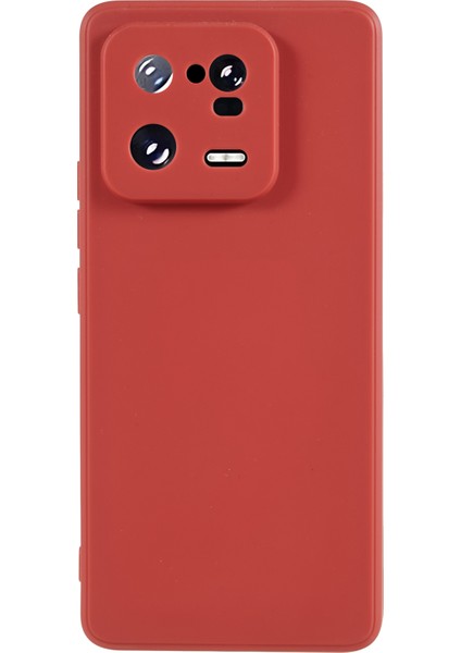Xiaomi 13 Pro 5g Düz Kenar Tpu Tpu Kılıfı Kesin Kesme Lens Koruma Telefon Kapağı-Hawthorn Red (Yurt Dışından)