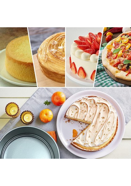 Kek Tavası Seti - 5'li Çıkarılabilir Tabanlı Yapışmaz Yuvarlak Pişirme Tavası Paketi, Mini Cheesecake'ler Için Kek Tavaları (Yurt Dışından) indirimleri