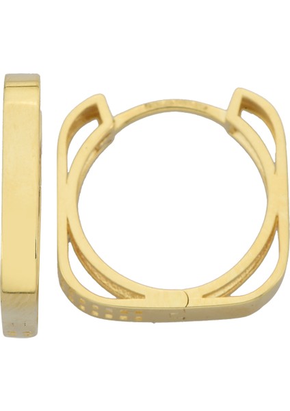 - Küpe - 14 Ayar Altın - Gramı : 2.49