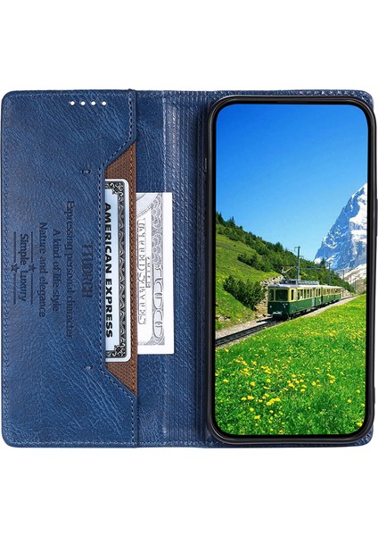 Ttudrch Style 007 Xiaomi Redmi Için Rfıd Engelleme Kabuğu 12 4g Stand Telefon Kılıfı Cüzdan Deri Kapağı-Mavi (Yurt Dışından) fiyatları