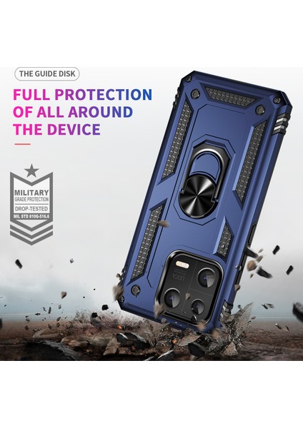 Xiaomi 13 5g Için Yüzük Kickstand Telefon Kasası Askeri Sınıf Anti-Drop Pc+Tpu Koruyucu Kapak-Mavi (Yurt Dışından) fiyatları