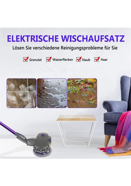 V6 V7 V11 V10 V15 Elektrikli Süpürge Eki Elektrikli Zemin Su Tankı + Mops + Ölçme Kabı (Yurt Dışından)