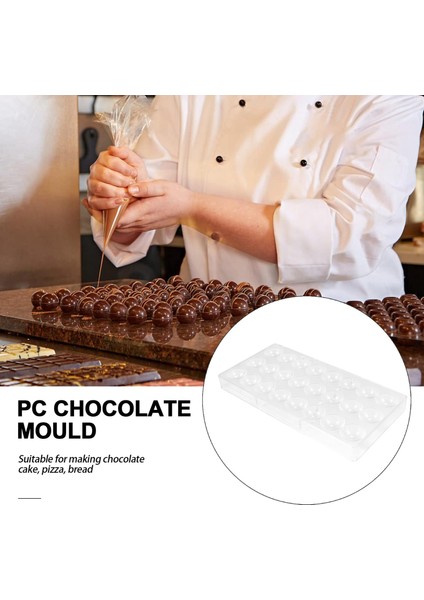 24 Delikli Yarı Küre Çikolata Kalıp Polikarbonat Çikolata Bar Kalıp Yarım Top Şeker Makinesi Kalıp Bakeware (Yurt Dışından)