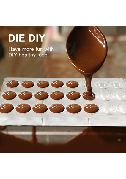 24 Delikli Yarı Küre Çikolata Kalıp Polikarbonat Çikolata Bar Kalıp Yarım Top Şeker Makinesi Kalıp Bakeware (Yurt Dışından)