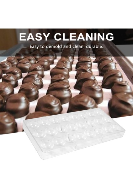 24 Delikli Yarı Küre Çikolata Kalıp Polikarbonat Çikolata Bar Kalıp Yarım Top Şeker Makinesi Kalıp Bakeware (Yurt Dışından)