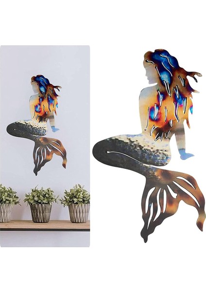 Deniz Kızı Metal Dekorasyon Vintages Ev Iç Mekan Dış Mekan Duvar Sanatı Dekorasyonu (Yurt Dışından) fiyatları