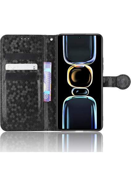 Xiaomi Redmi K60E 5g Için Anti Drop Deri Telefon Kapağı Dot Desen Baskılı Cüzdan Koruyucu Telefon Kılıfı-Siyah (Yurt Dışından) fiyatları