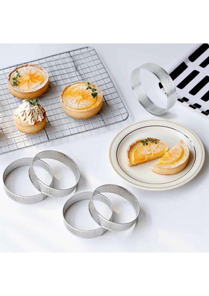 4 Paket Paslanmaz Çelik Tart Halkaları 2.4ın, Delikli Kek Mus Halkası, Kek Halkası Kalıbı, Yuvarlak Kek (Yurt Dışından) modelleri