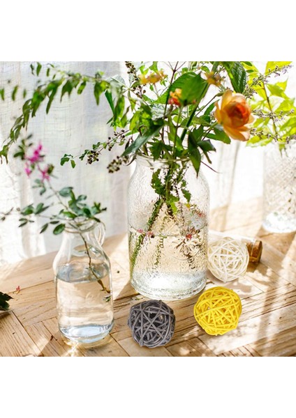 Rattan Topu, 24PCS 2 Inç Dekoratif Toplar Küreler Vazo Kase Dolguları (Yurt Dışından)