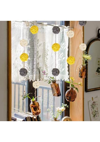 Rattan Topu, 24PCS 2 Inç Dekoratif Toplar Küreler Vazo Kase Dolguları (Yurt Dışından)