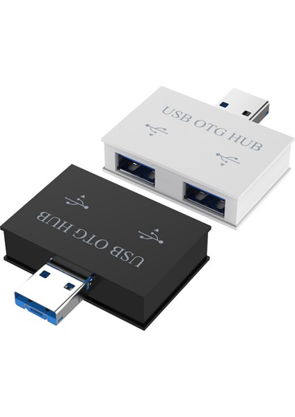 USB Hub Adaptörü Dönüştürücü Erkek Ikiz Şarj Cihazı Çift 2 Port Pc Bilgisayar Aksesuarları Için USB 2.0 Splitter Hub 2 Port, B (Yurt Dışından)