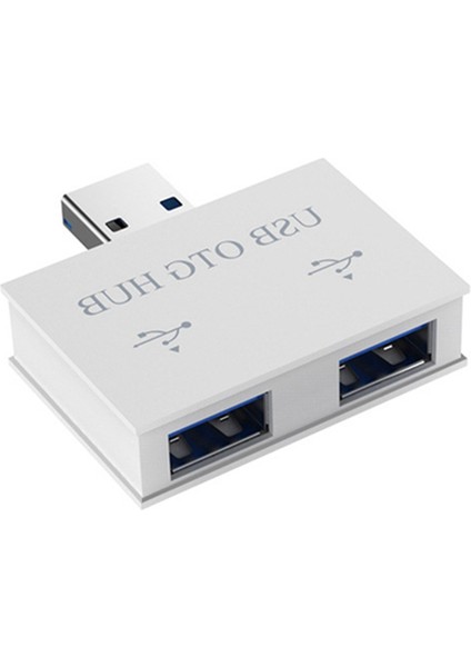 USB Hub Adaptörü Dönüştürücü Erkek Ikiz Şarj Cihazı Çift 2 Port Pc Bilgisayar Aksesuarları Için USB 2.0 Splitter Hub 2 Port, B (Yurt Dışından)