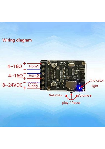 10W 15-20W Stereo Bluetooth Ses Güç Amplifikatörü Devre Kartı Modülü 12V 24V Kayıpsız Araba Hoparlörü Ses Dıy 2 Adet (Yurt Dışından)