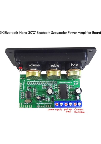 30 W Bluetooth Ses Amplifikatörü Kurulu Dc Dişi Kablo + Uzaktan Kumanda + Aux Kablosu Bt5.0 Mono Subwoofer Amplifikatör Kiti (Yurt Dışından)