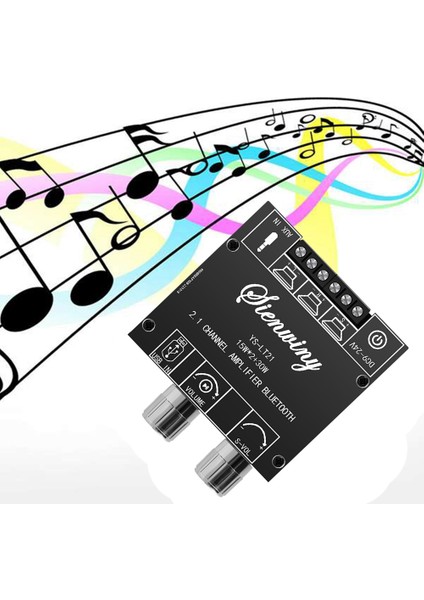 -LT21 2.1 Kanal Bluetooth Amplifikatör Kartı 15W+15W+30W Subwoofer Düğmesi Ayarlama Kodlayıcı Ses Modülü DC9-24V ile (Yurt Dışından)