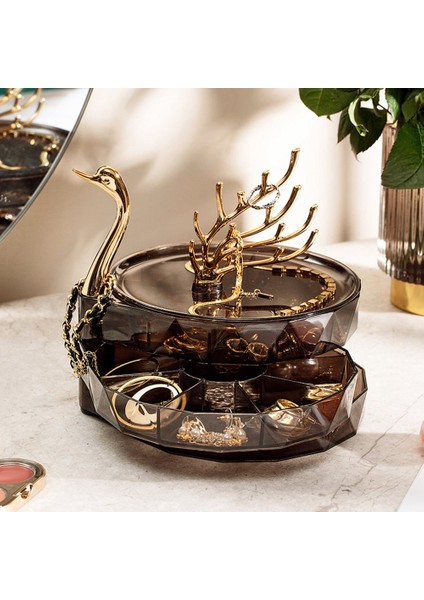 Takı Organizatör, Kadınlar Için Küçük Takı Saklama Kutusu, 3 Katlı Dönen Takı Tepsisi Kılıfı, Kapaklı (Yurt Dışından) modelleri