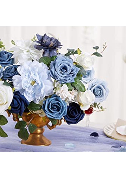 Dıy Düğün Gelin Buketleri Centerpieces Ev Dekorasyonu Için Tozlu Mavi Çiçekler Combo (Yurt Dışından) indirimleri