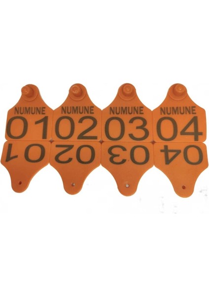 500 Adet Turuncu Renk Küçükbaş (Koyun-Keçi) Hayvan Küpesi