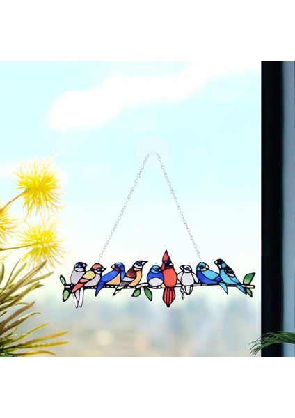 Basit Stil Karikatür Kuşlar Süsler Pencere Duvar Kolye Ev Odası Dekorasyon Akrilik Ev Süsleme -1 (Yurt Dışından)