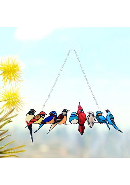 Basit Stil Karikatür Kuşlar Süsler Pencere Duvar Kolye Ev Odası Dekorasyon Akrilik Ev Süsleme -1 (Yurt Dışından) modelleri