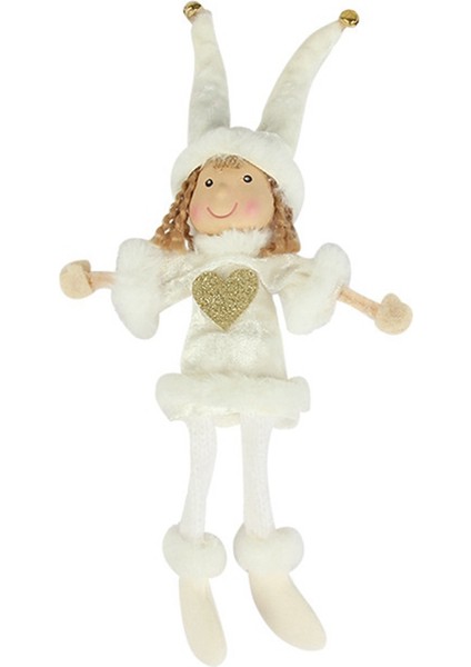 5 Adet Noel Peluş Bebek Süsleri Çocuk Sevimli Bebek Kız Hediye Noel Kolye (Yurt Dışından)