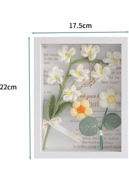 Tığ Işi Yün Çiçek Bitmiş Örme Buket Fotoğraf Süsleri Kolye Günü Hediyesi Beyaz (Yurt Dışından) fırsatları