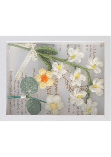 Tığ Işi Yün Çiçek Bitmiş Örme Buket Fotoğraf Süsleri Kolye Günü Hediyesi Beyaz (Yurt Dışından) indirimleri