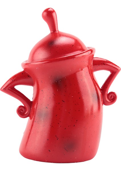 Sevimli Saklama Kabı Gıda Kavanozları Hava Geçirmez Kapaklı Mutfak Saklama Kutusu Gıda Konteyner Çay Kahve Çekirdekleri Fincan (Kırmızı) (Yurt Dışından)