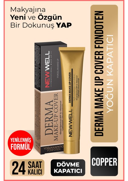 New Well Derma Make-Up Cover Foundation - Copper