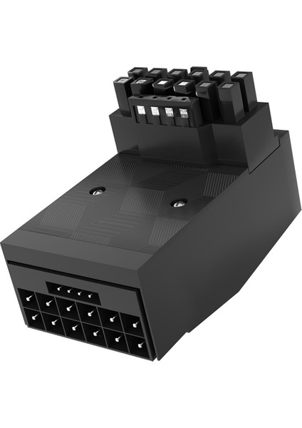 12VHRWR 600W 5.0 Grafik Kartı 12+4pin Konnektör 90 Derece Adaptör Atx 3.0 16PIN Erkek - Dişi Güç Kaynağı Adaptörü(B) (Yurt Dışından)