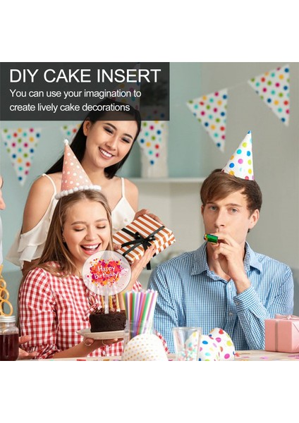 Akrilik Kek Topper Yuvarlak Kek Topper Boş Kek Topper Sopa, Dıy Akrilik Kek Topper Boş Daire Kek Decoratingkit (Yurt Dışından) fırsatları