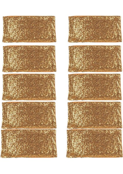 Streç Payet Sandalye Sashes Sandalye Bantları Tek Taraflı Payetler Dekor Otel Resepsiyon Parti Olay Sandalye Kapak Dekorasyon (Yurt Dışından)