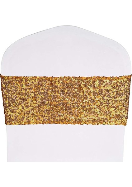 Streç Payet Sandalye Sashes Sandalye Bantları Tek Taraflı Payetler Dekor Otel Resepsiyon Parti Olay Sandalye Kapak Dekorasyon (Yurt Dışından) fiyatları