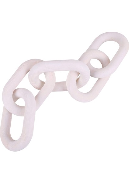 Ahşap Zincir Bağlantı Ev Dekor El 5-Ring Sanat Zanaat Süsleme Masa Tepsisi Için Çiftlik Evi Ofis Rustik Duvar Dekorasyonu Beyaz (Yurt Dışından) fırsatları