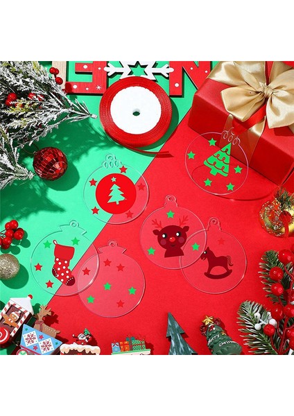 30PCS Dıy Temizle Doldurulabilir Dekorasyon Baubles El Sanatları Yeni Yıl Hediyesi Için Parti Dekorasyonu (Yurt Dışından)