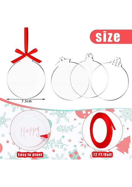 30PCS Dıy Temizle Doldurulabilir Dekorasyon Baubles El Sanatları Yeni Yıl Hediyesi Için Parti Dekorasyonu (Yurt Dışından)
