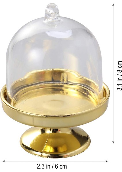 Golden Mini Kek Standı-Mini Kek Tavası, Standlı ve Kubbe Kapaklı, 24 Tekli Kek Standı Mini Tatlı Tavası (Yurt Dışından) fiyatları