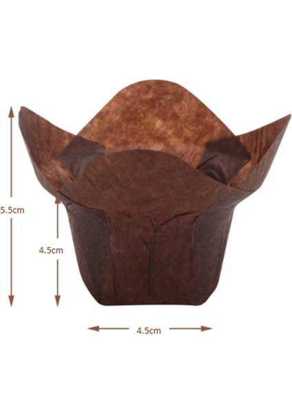 100 Parça Lotus Pişirme Cupcake Muffin Liner Doku, Pişirme Kabı, Kek Standı, Muffin Gömlekleri, Ev Partisi Fırın Kullanımı, Kahverengi (Yurt Dışından)